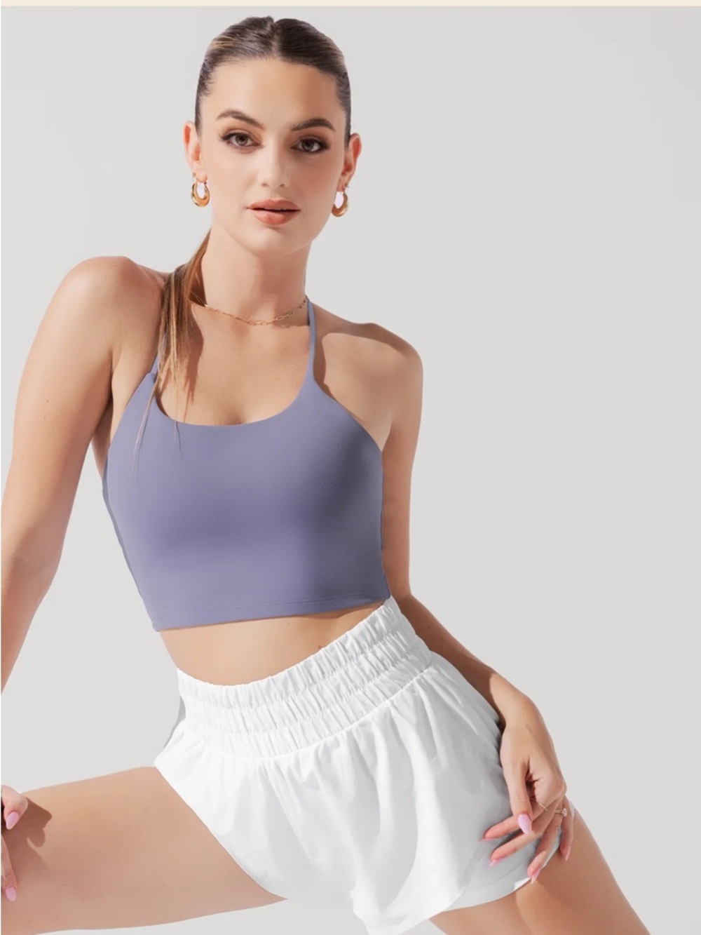 POPFLEX Blue Mist Flexy Crop Top
